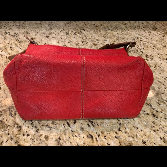 🌟SOLD🌟 Dooney & Bourke Red Pebble Leather Satchel.  Sold “As Is”. - Picture 3 of 9
